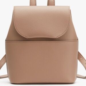 Cuyana Cappuccino Mini Leather Backpack